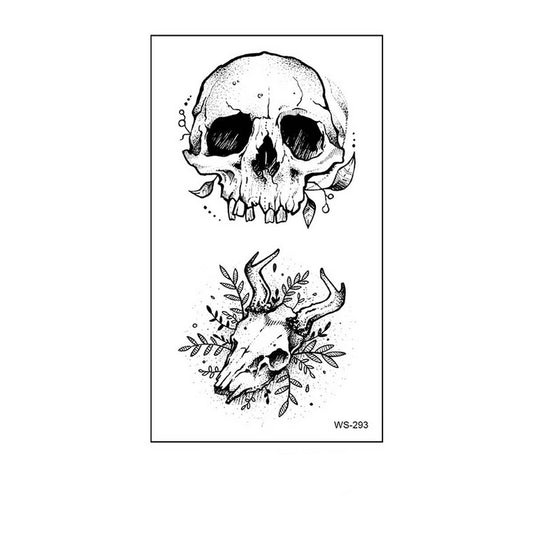 Minimalist Nature Tattoo Stickers ? Whale & Forest