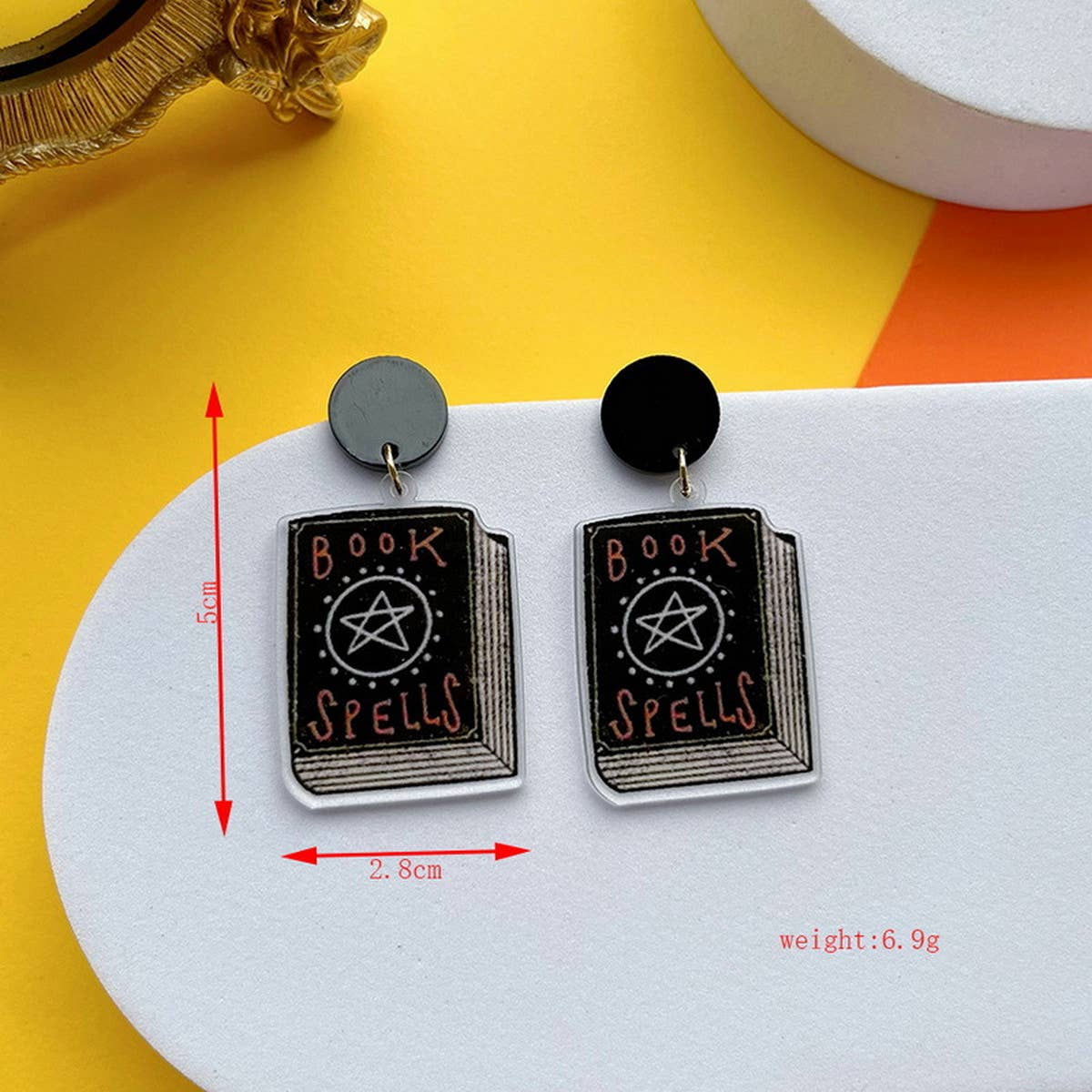FUNNY HORROR SKULL GHOST EARRINGS