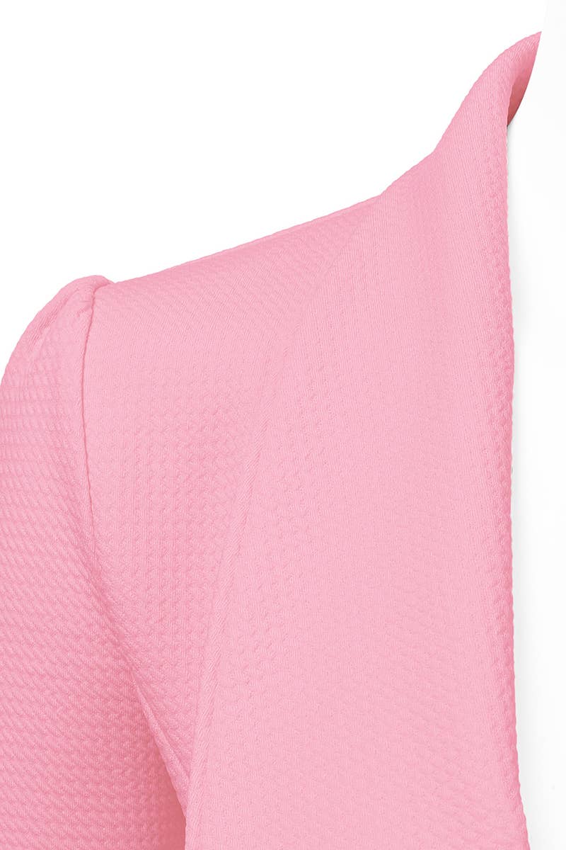 CWOBL090_Casual Work Long Sleeve Open Front Blazer