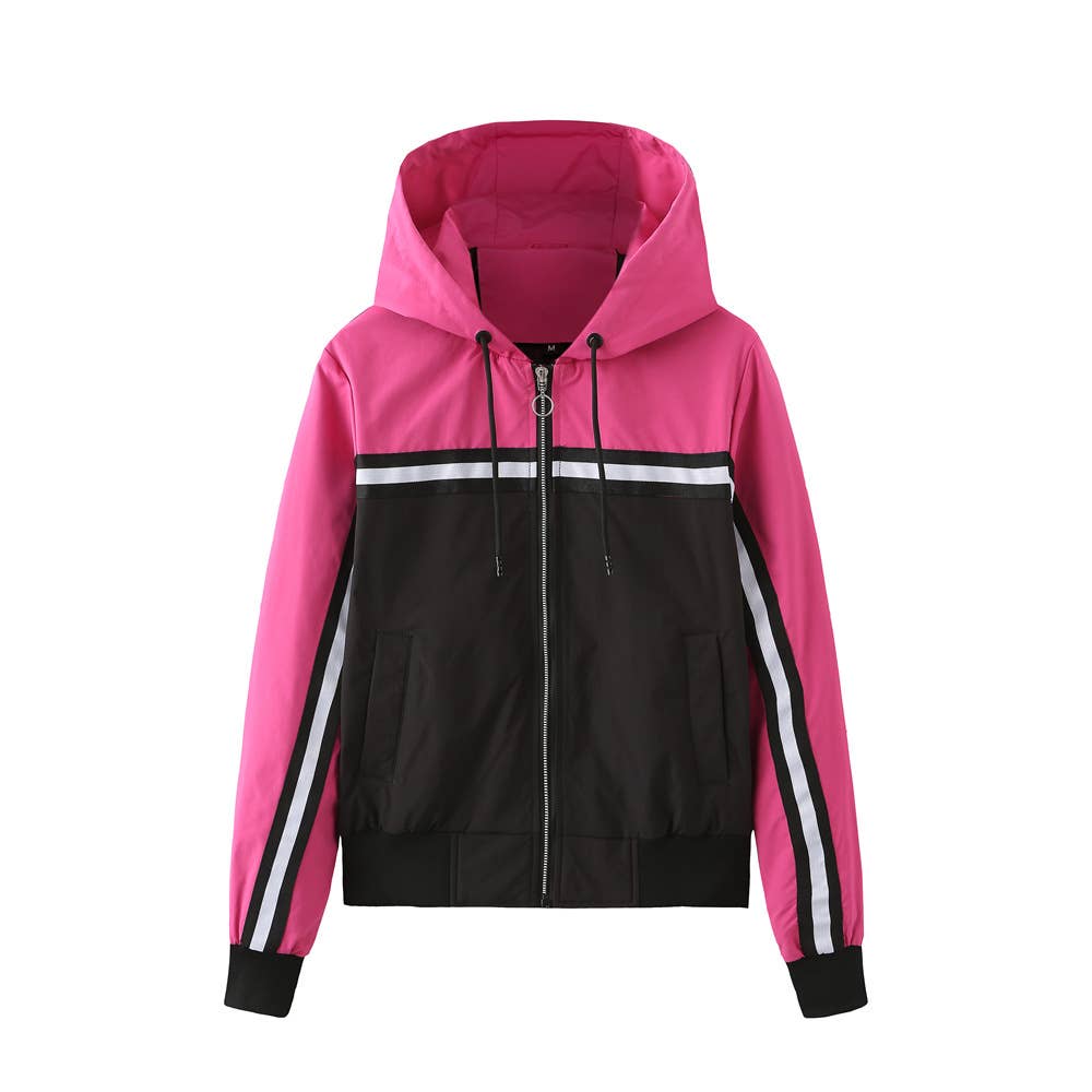 COLOR MATCH FASHION CASUAL WOMEN'S JACKET