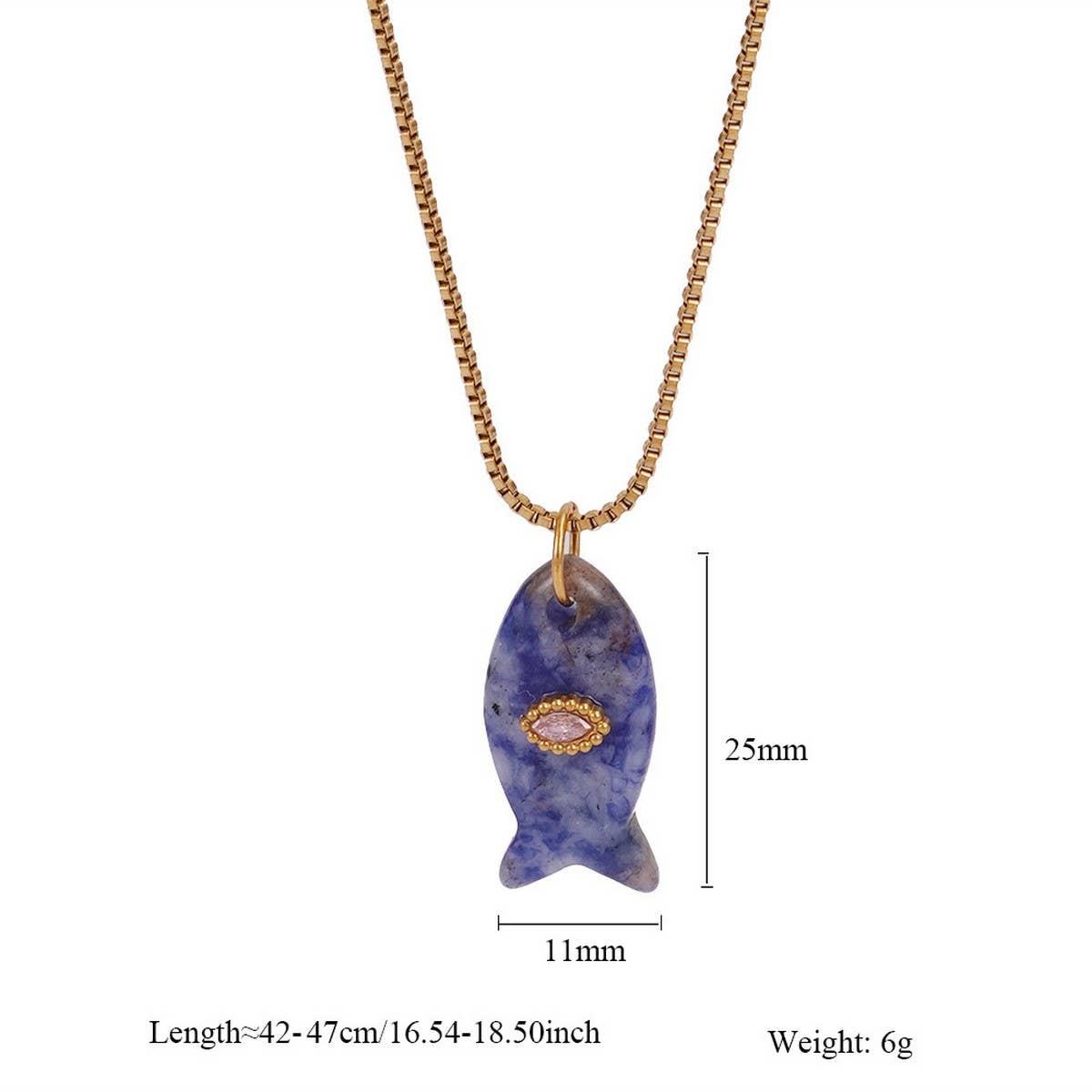 Minimal Fish Pendant Necklace for Beach