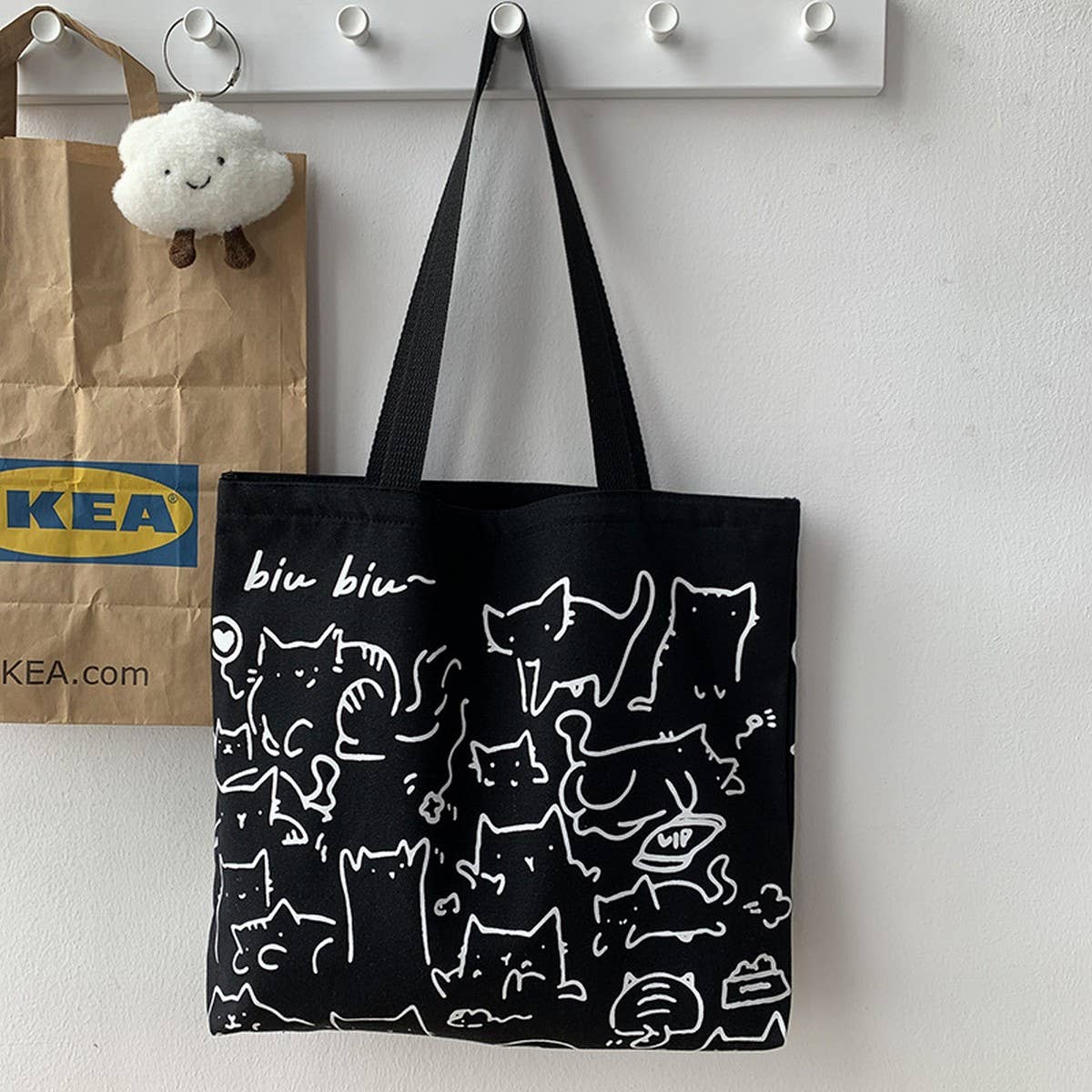 CANVAS TOTE BAGS WITH ADORABLE ANIMAL PRINT_CWAB2046