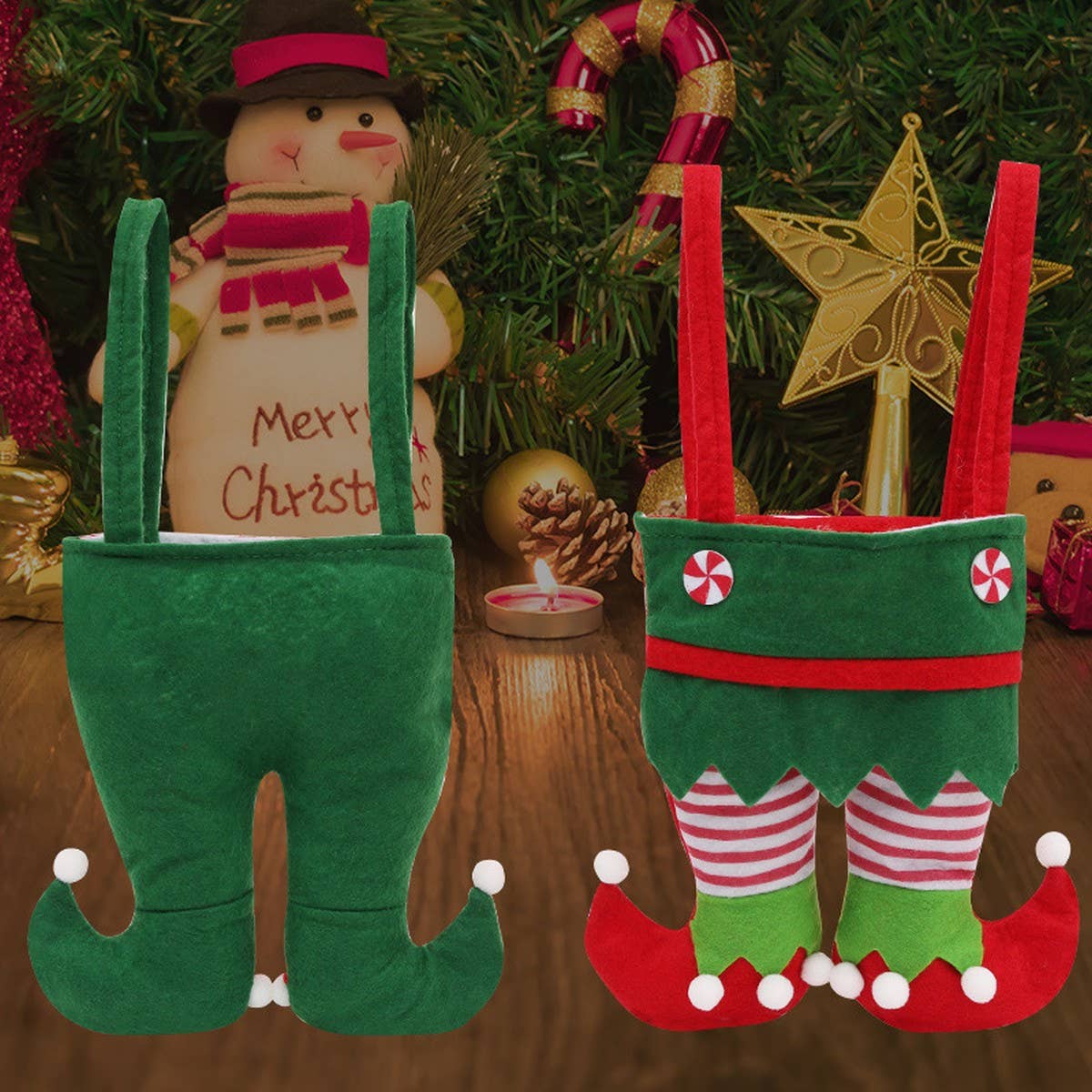 CWMM1750_Christmas Decorations Elf Gift Bag Fun Candy Bag