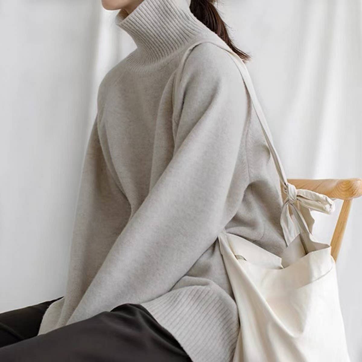 Women's Thick Knit Turtleneck Sweater
