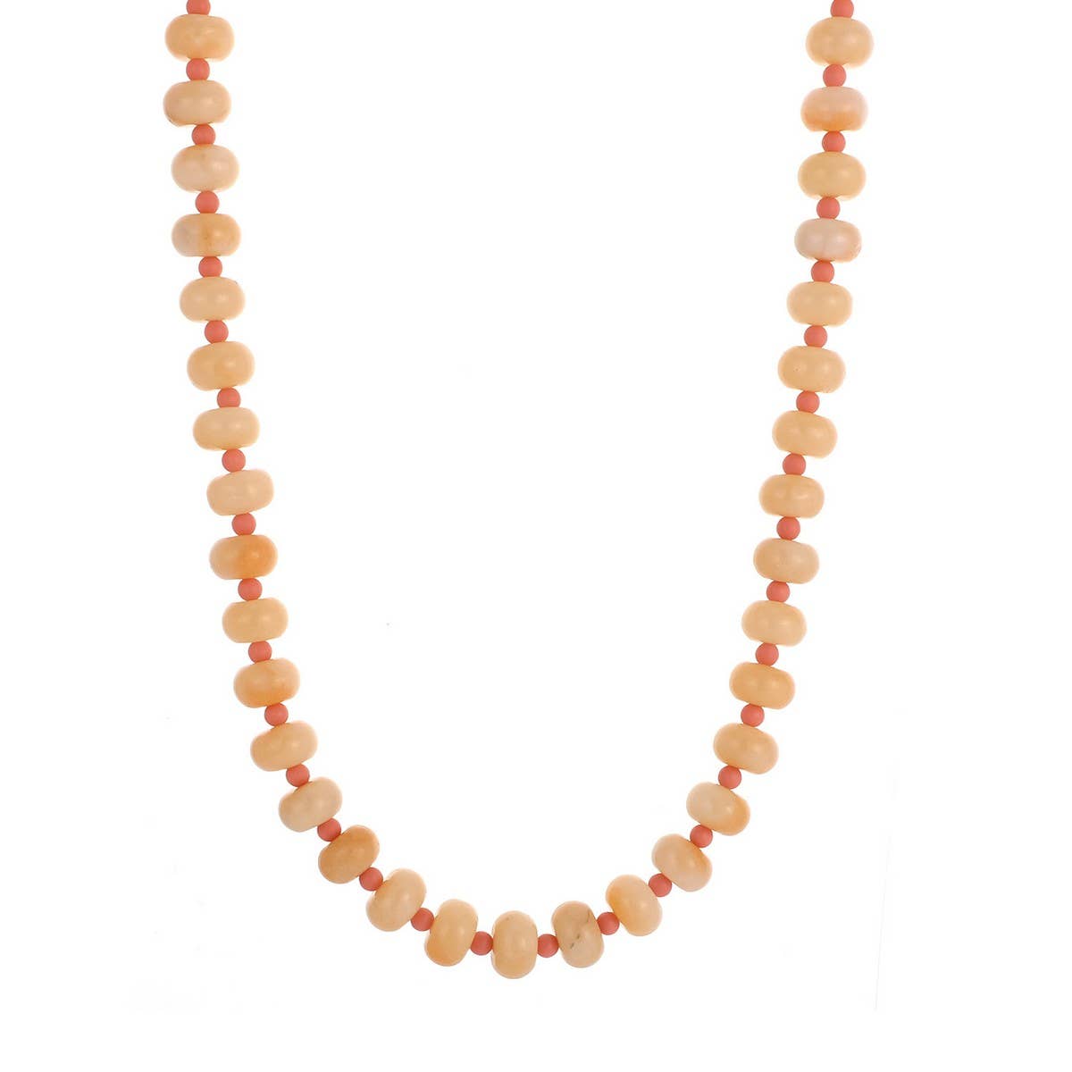 Pink-Green Natural Stone Beaded Necklace_CWMM8839