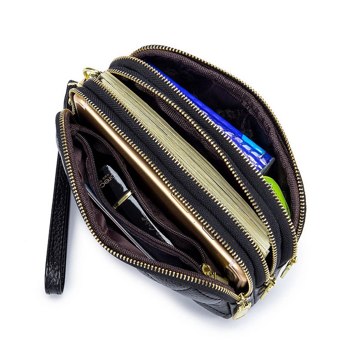 THREE-LAYER COWHIDE MULTIFUNCTIONAL LEATHER WALLET_CWAB3735