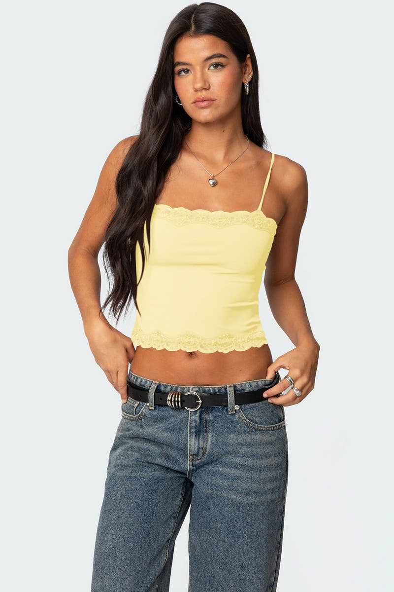 CWTTK0933_LACE TRIM SOLID COLOR CROP CAMI TOP