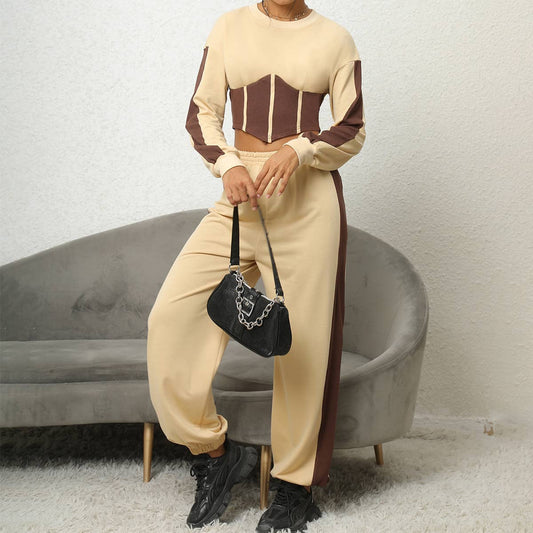 COLOR MATCHING HOODIE, HOODIE AND PANT SET