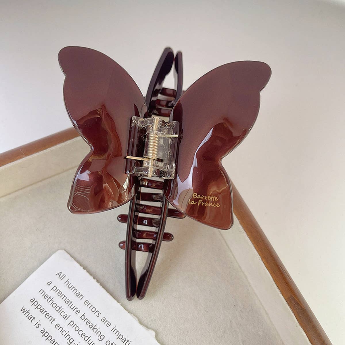 ALL-MATCH BROWN BUTTERFLY WING HAIR CLIP_CWAHA1330