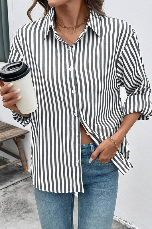 CWTSTL00962_STRIPED LONG SLEEVE LIGHTWEIGHT SHIRT JACKET