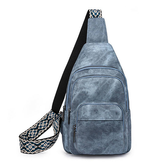 2024 NEW SIMPLE PU WAIST BAG MESSENGER BAG_CWAB2711