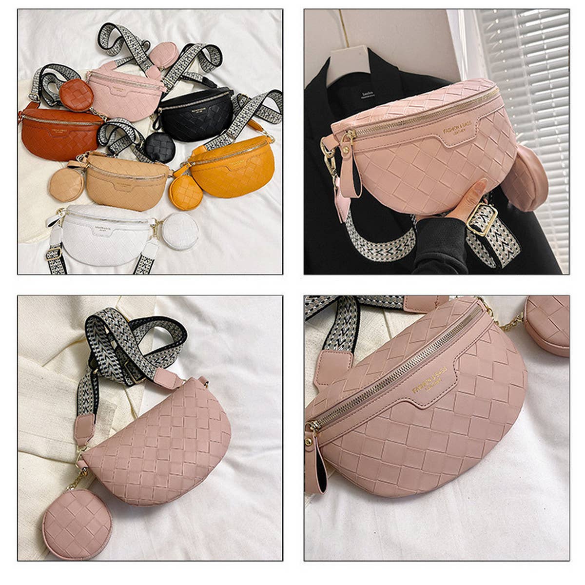 NEW PLAID PU CHEST BAG CROSSBODY BAG_CWAB2082