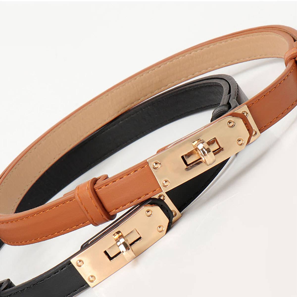 High-end lockable thin waist strap