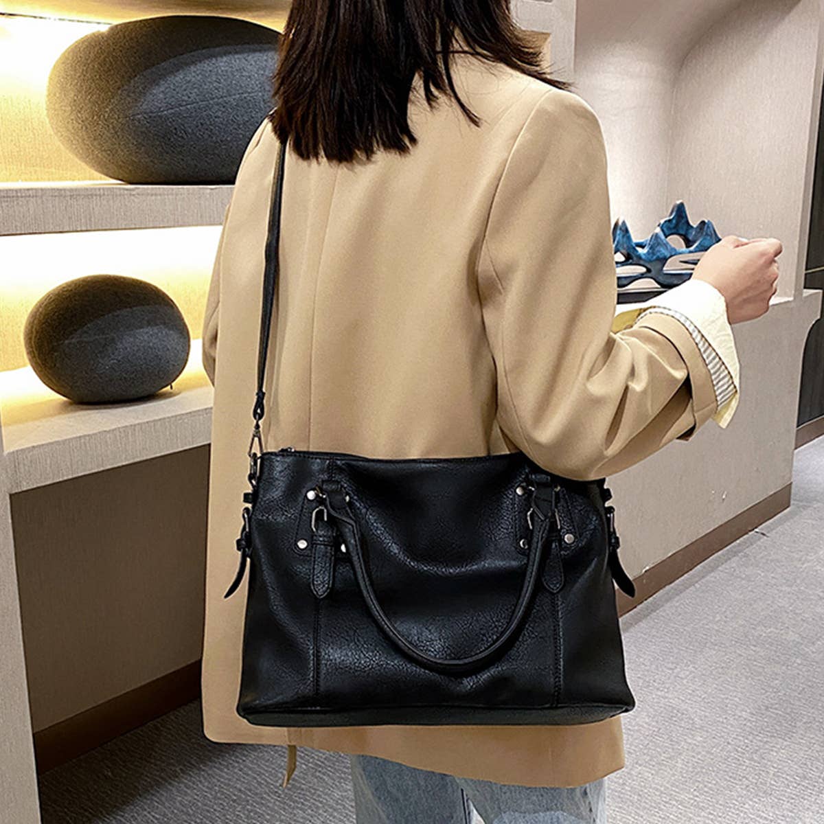 CWAB4840_RETRO LARGE CAPACITY CROSSBODY SHOULDER BAG