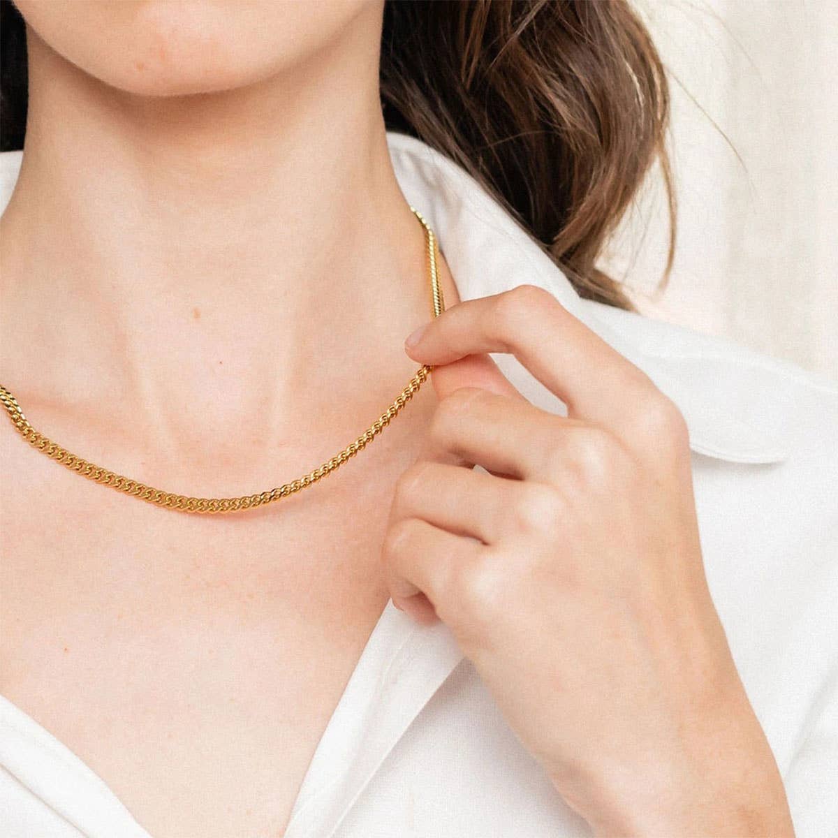 MULTILAYER GOLD PLATE STAINLESS STEEL NECKLACE