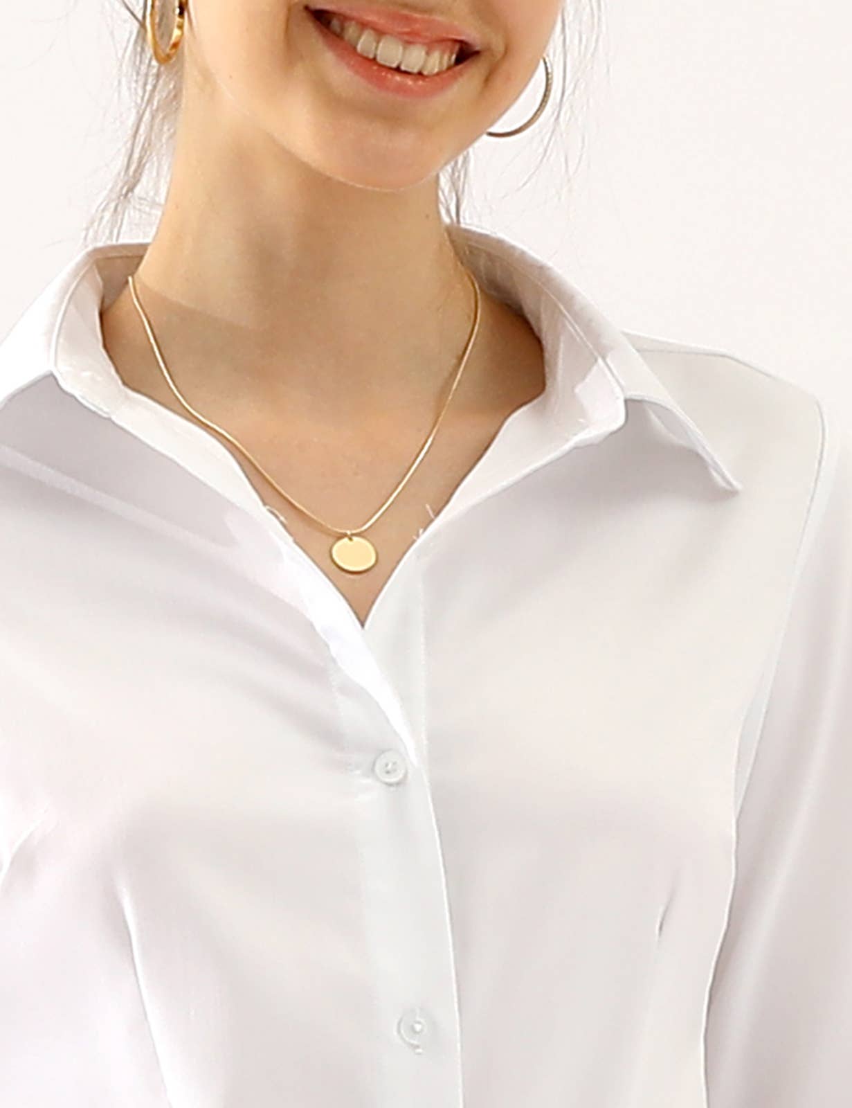 CWTSTL720_Basic Long Sleeve Button Down Collared Shirts