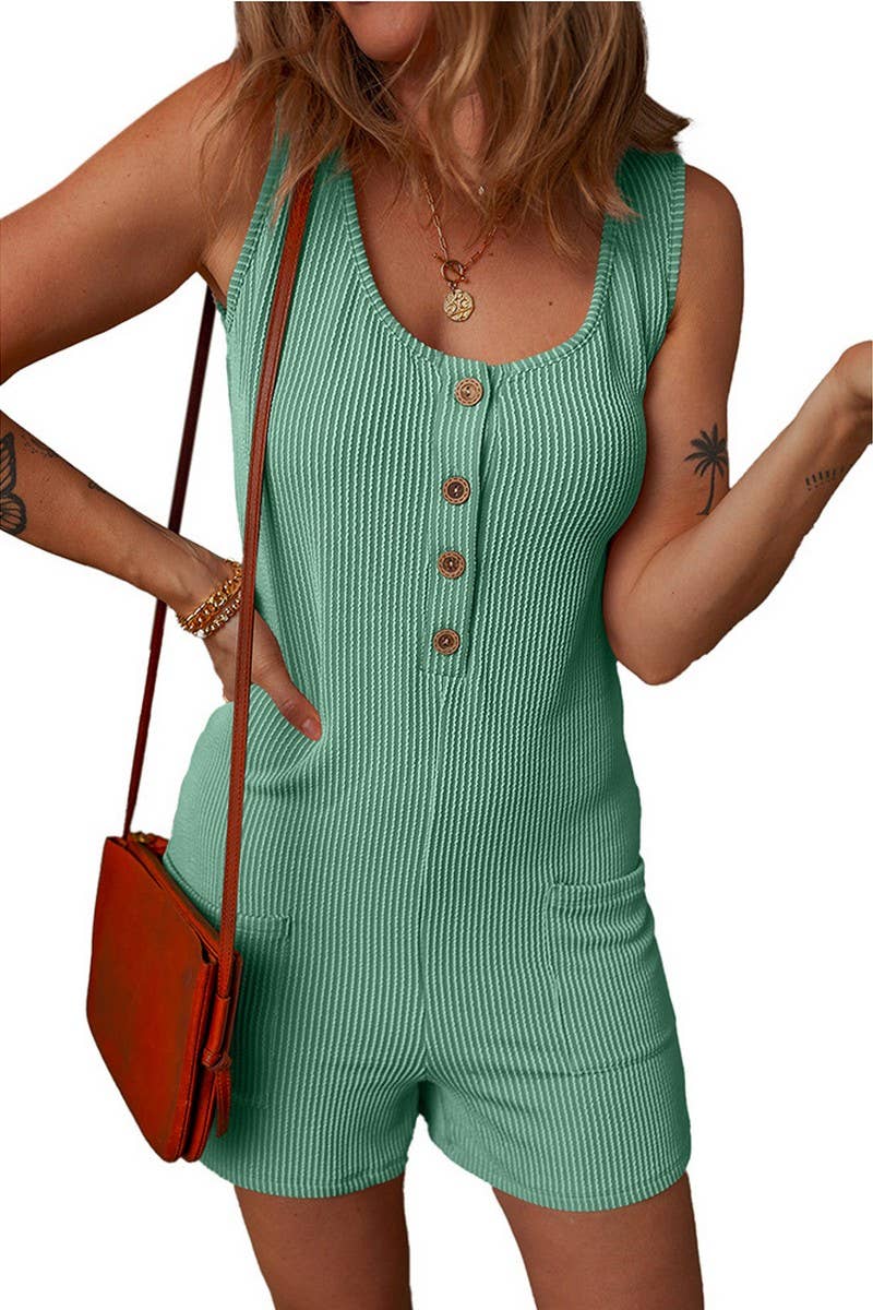 CWSJS1392_CONTRAST STRIPE SLEEVELESS TANK TOP JUMPSUIT