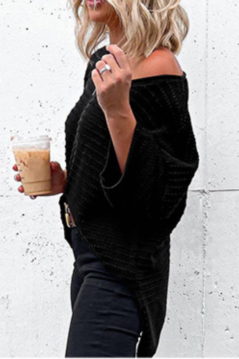 CWOSWL2950_SOLID COLOR WOOL ROUND NECK LONG SLEEVE TOP