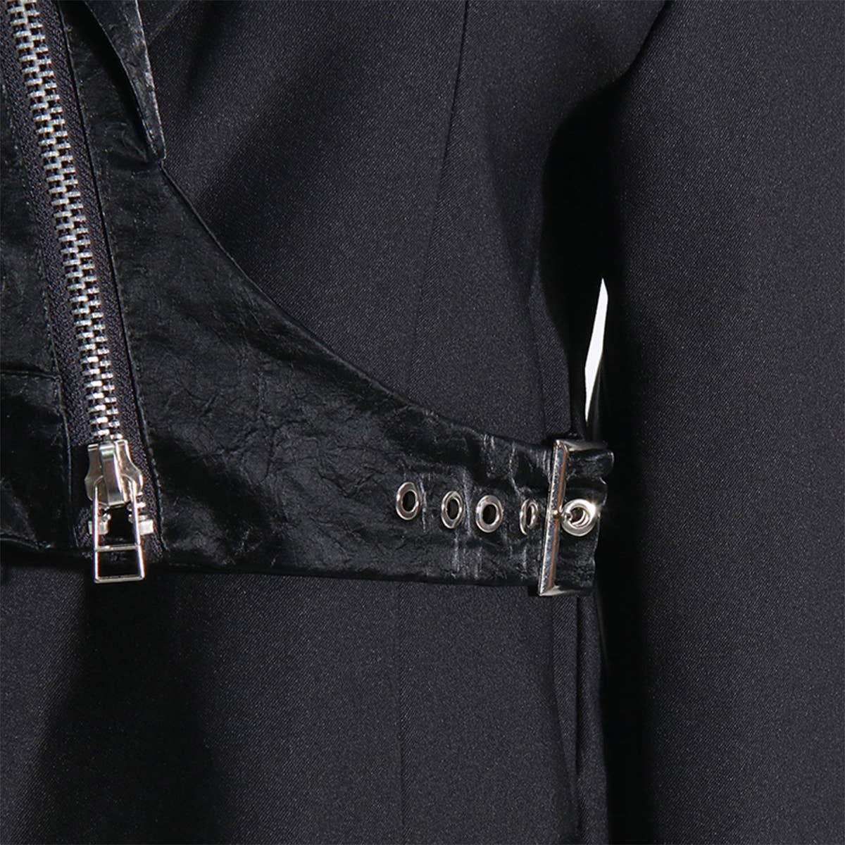 Asymmetrical Moto Blazer – Slim Fit Street Style_CWOCO1238