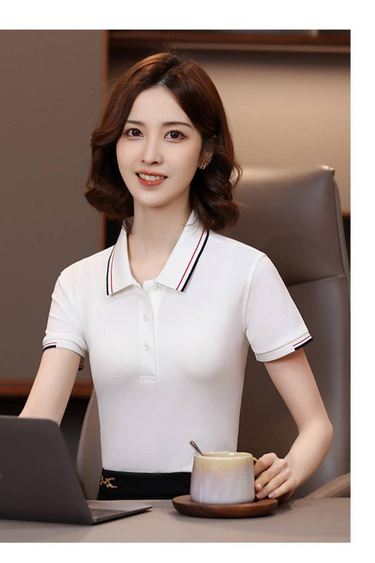 EASY CARE SOLID COLOR POLO SHIRT OFFICE VACATIONCWTBLS02454