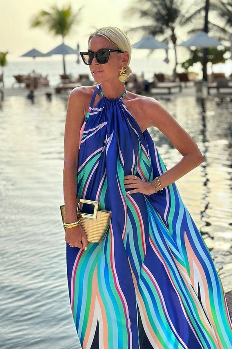 CWDHL1024_SUMMER NEW SEXY HALTER NECK SEXY DRESS