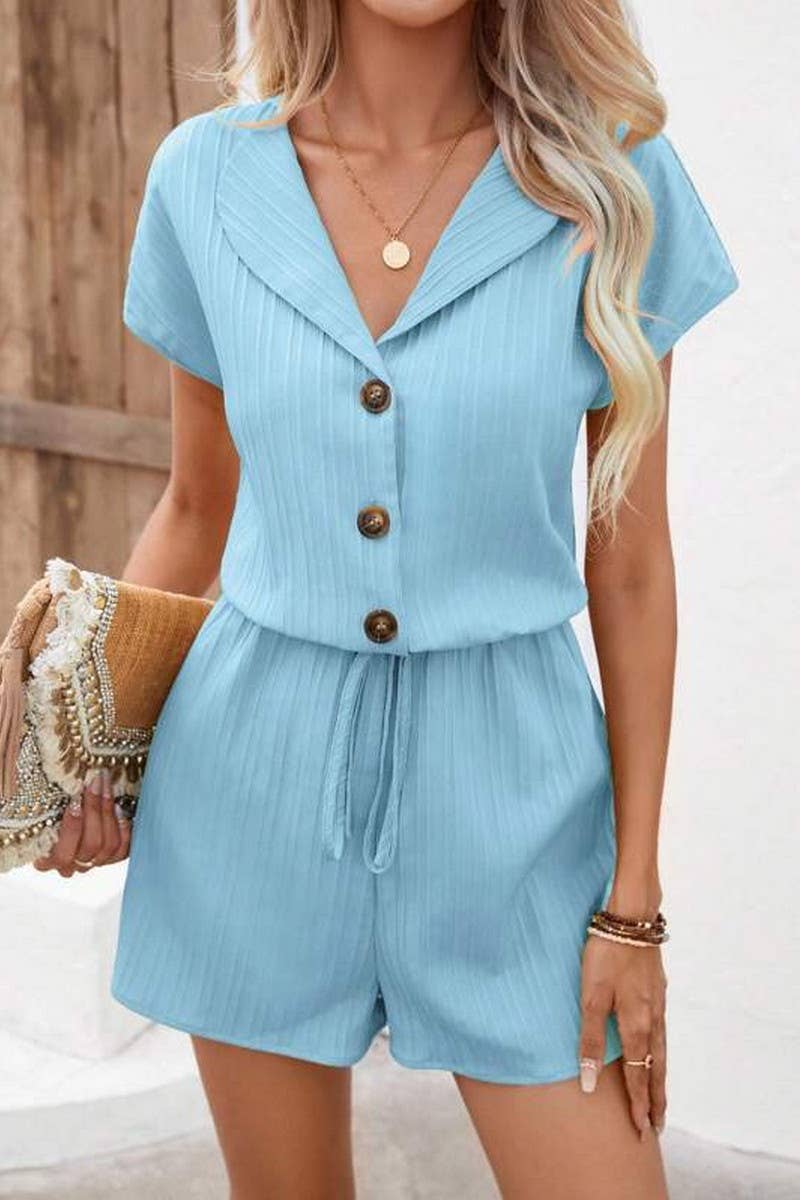 CWSS1252_SUMMER CARDIGAN BAT SLEEVE WAIST SHORTS SUIT