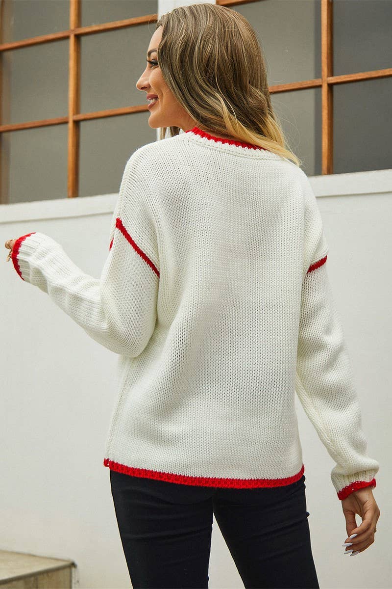 CWOSWL1685_Crew Neck Long Sleeve Pullover Sweater