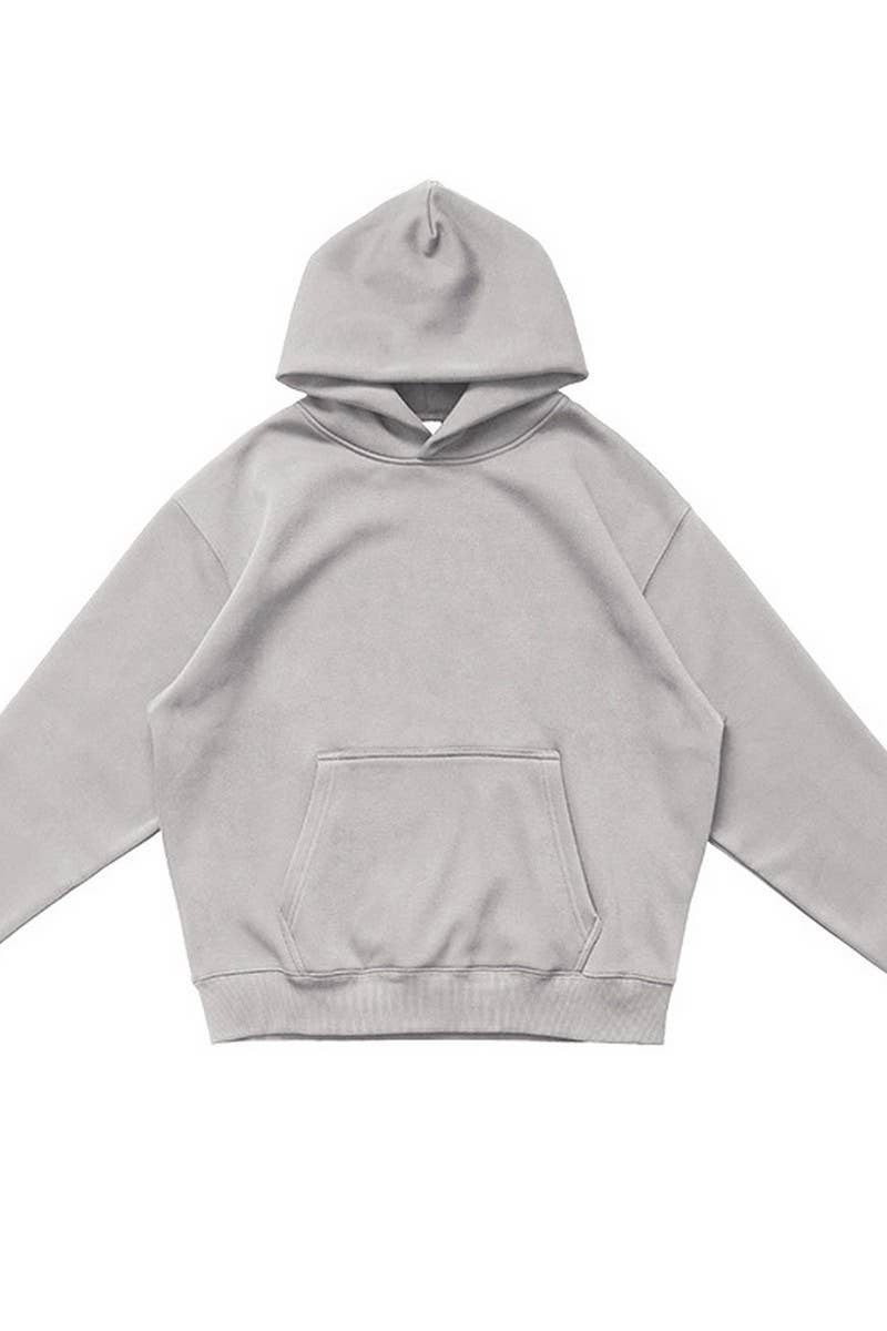 CWOHOL0765_SOLID COLOR THICKENED HOODED SWEATSHIRT
