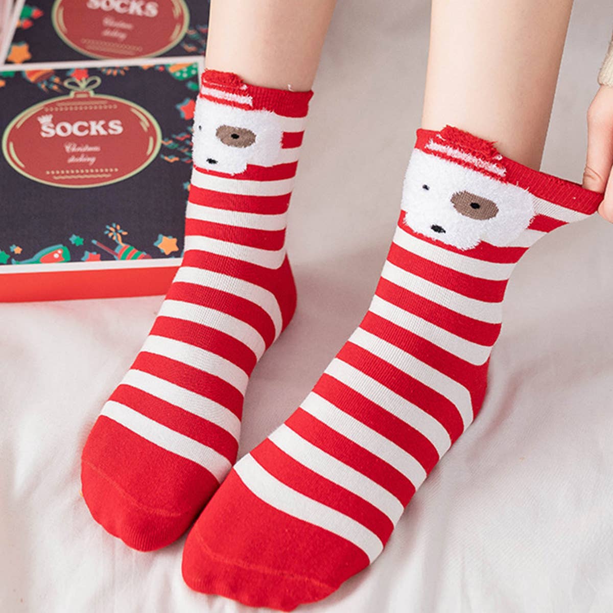 WARM CARTOON ANIMAL CHRISTMAS SOCKS