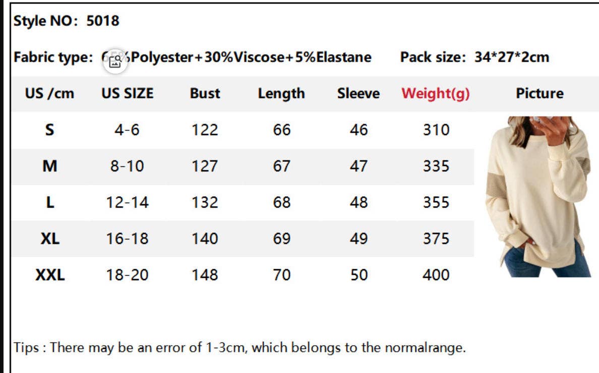 CWTBLL00828_COLORBLOCK CREWNECK CASUAL LOOSE SWEATSHIRT