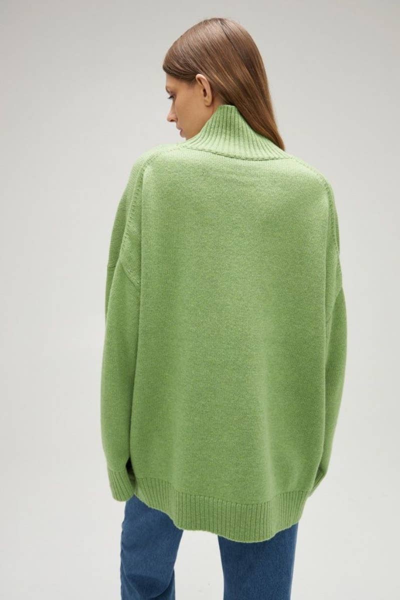 CWOSWL6643_CASUAL HALF-TURTLENECK SWEATER WITH LONG SLEEVES