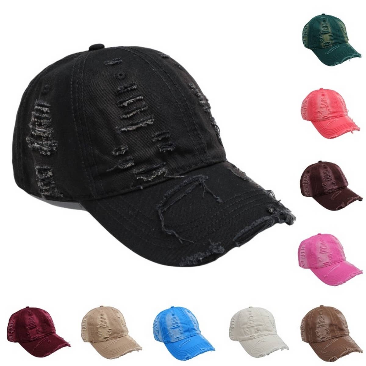 Vintage Washed Baseball Cap, Unisex,Sun Hat CWAH1129
