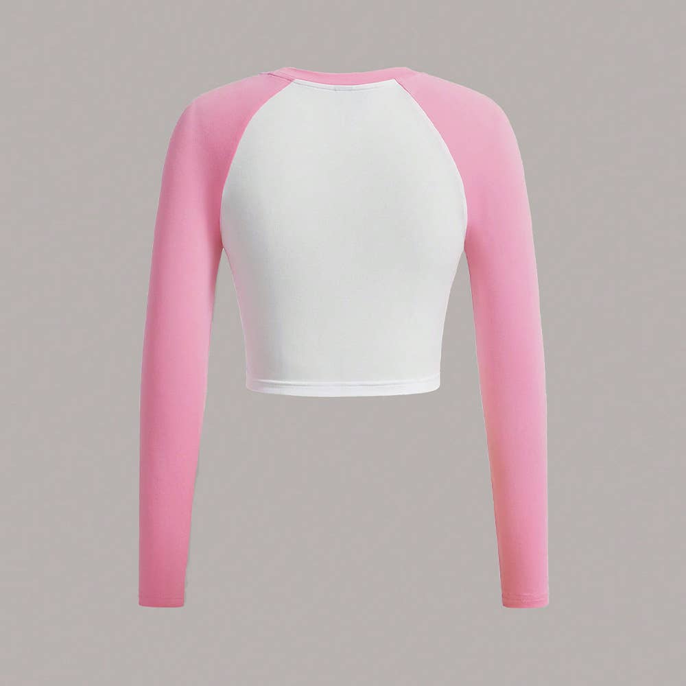 COLOR CONTRAST SHORT HOTTIE TIGHT-FITTING BASE