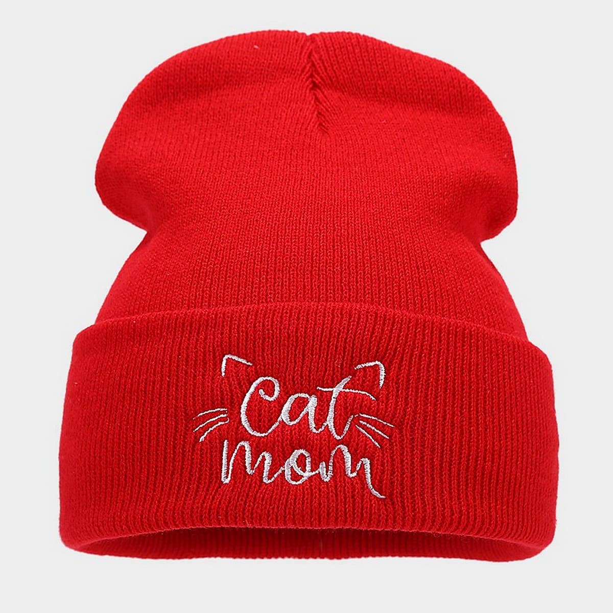 WARM PILE HAT EMBROIDERED KNITTED HAT_CWAH1596