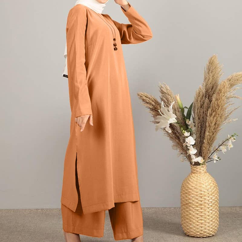 ARABIAN MIDDLE EASTERN SPLIT ROBE TWO-PIECE SET