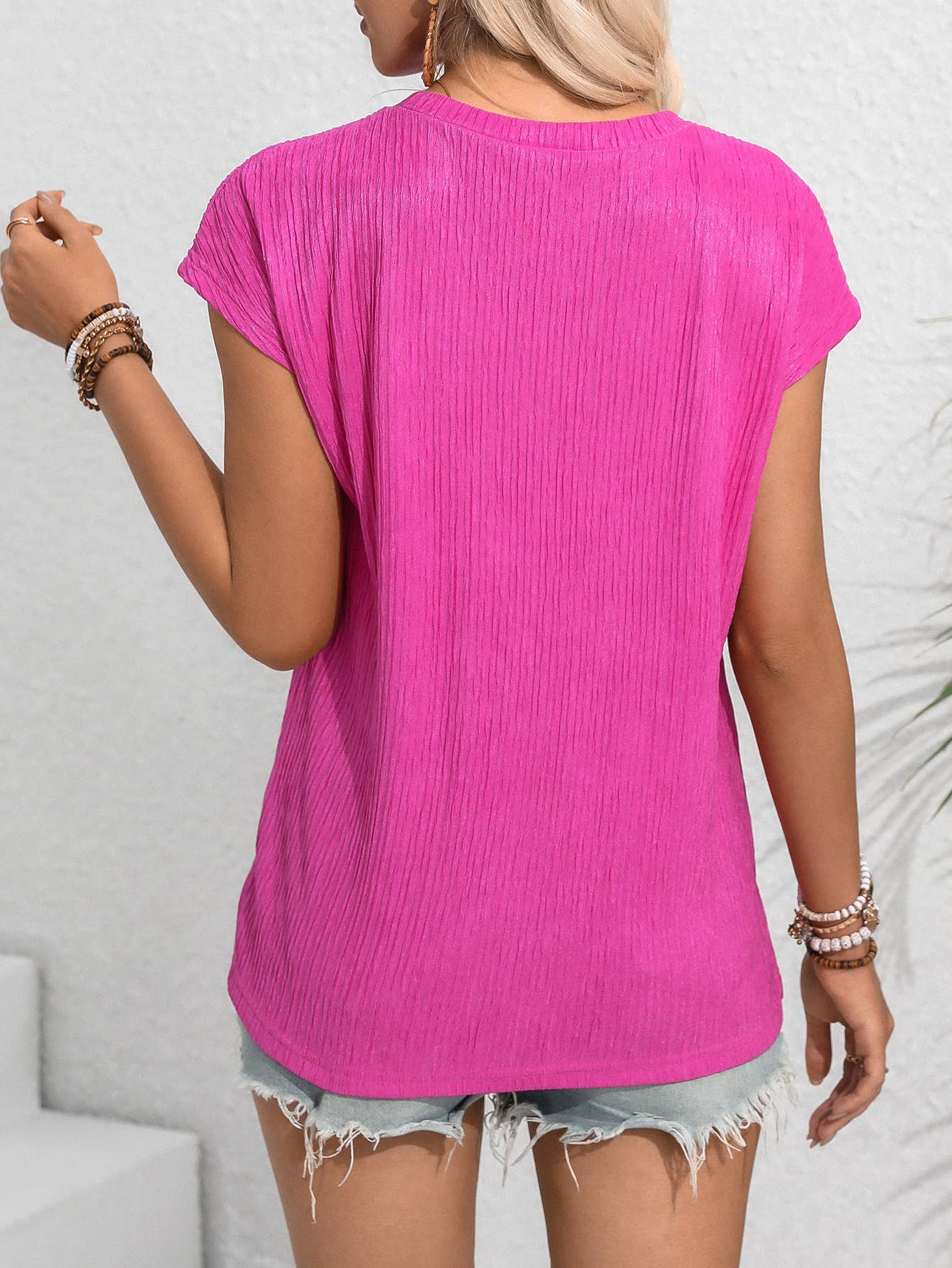 CWTBLS0792_CASUAL CREW NECK POCKET T-SHIRT TOP