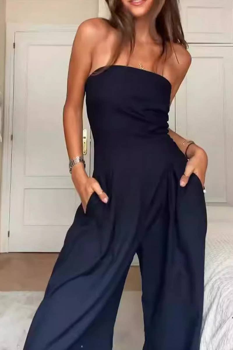 CWSJS1602_CASUAL BACKLESS SLIM FIT JUMPSUIT