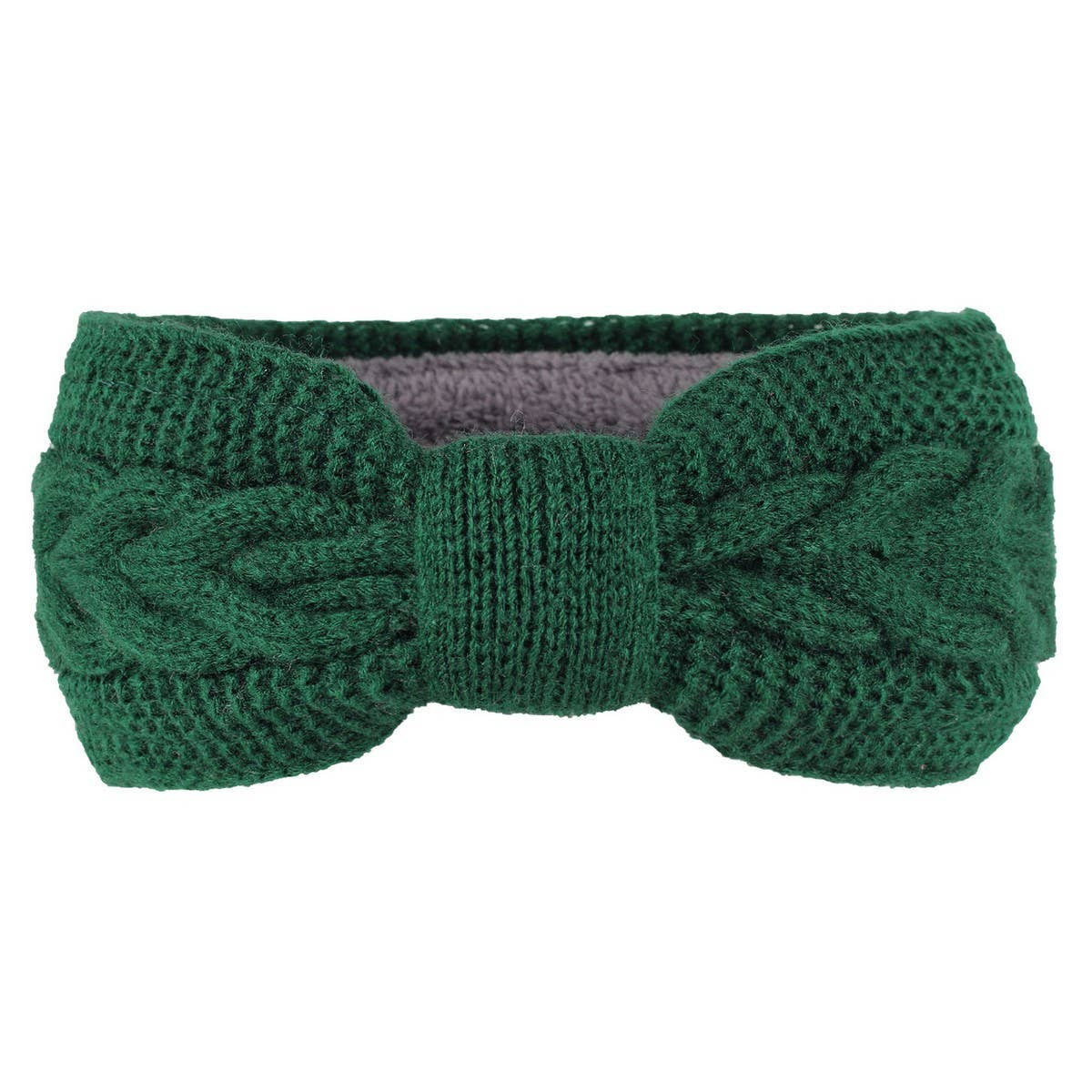 CWMM10071_FLEECE KNIT HEADBAND WITH BOW