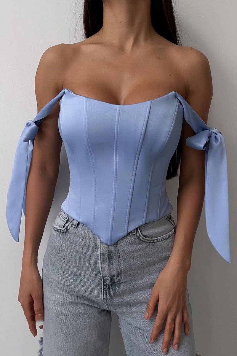 CWTTT0034_BACKLESS STRAPPY IRREGULAR HERRINGBONE TUBE TOP