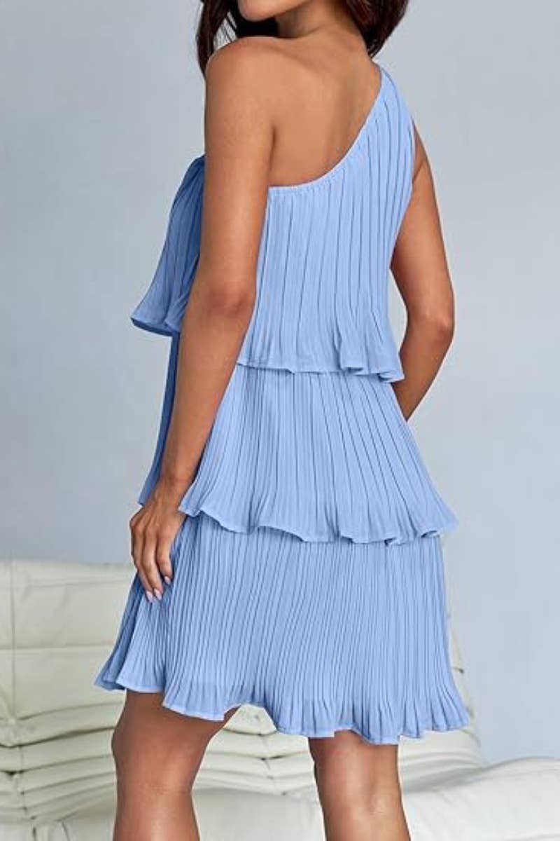 CWDSD4886_SHORT SUMMER LAYERED DRESS WITH SLOPING SHOULDERS