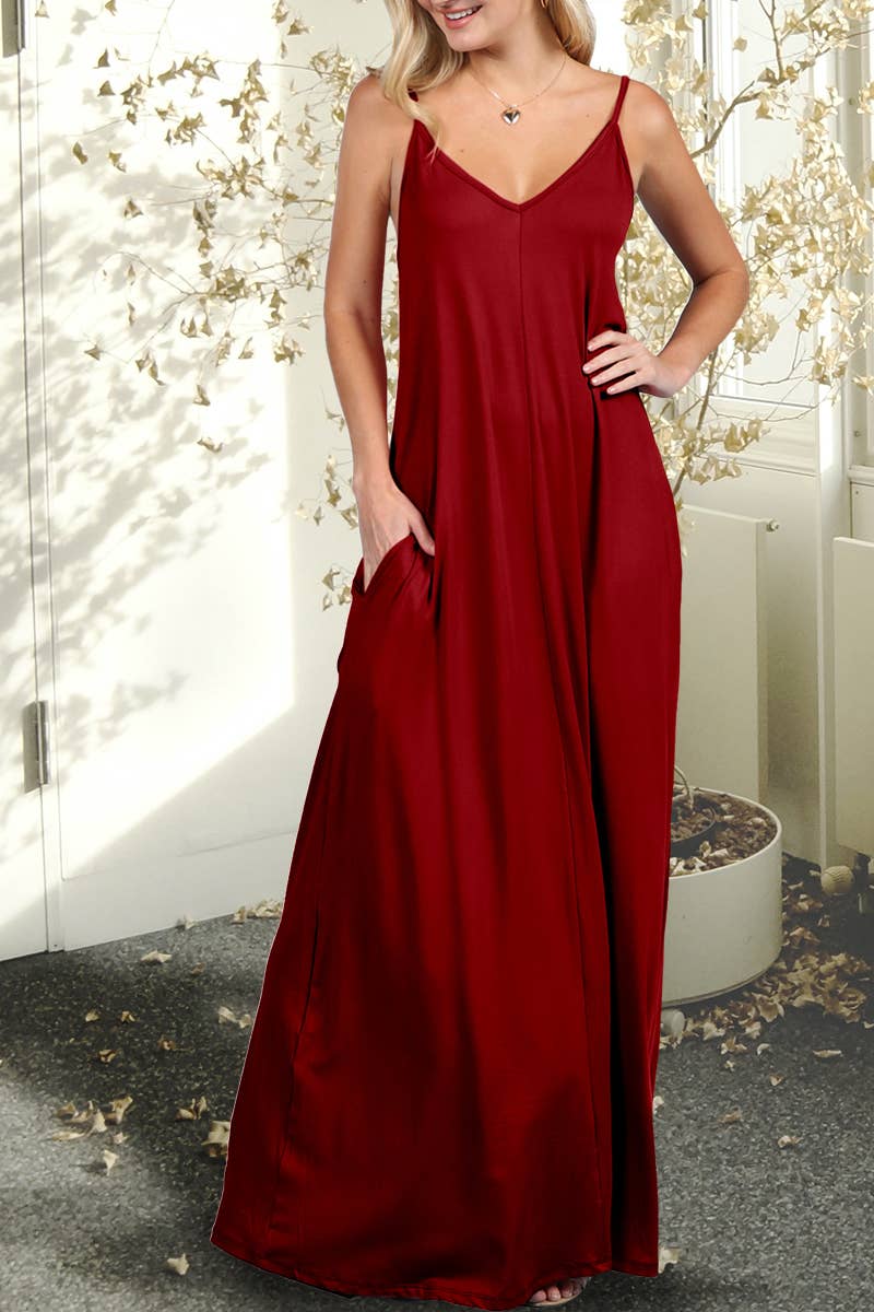 AWDMD280_SPAGHETTI STRAP KNIT MAXI DRESS