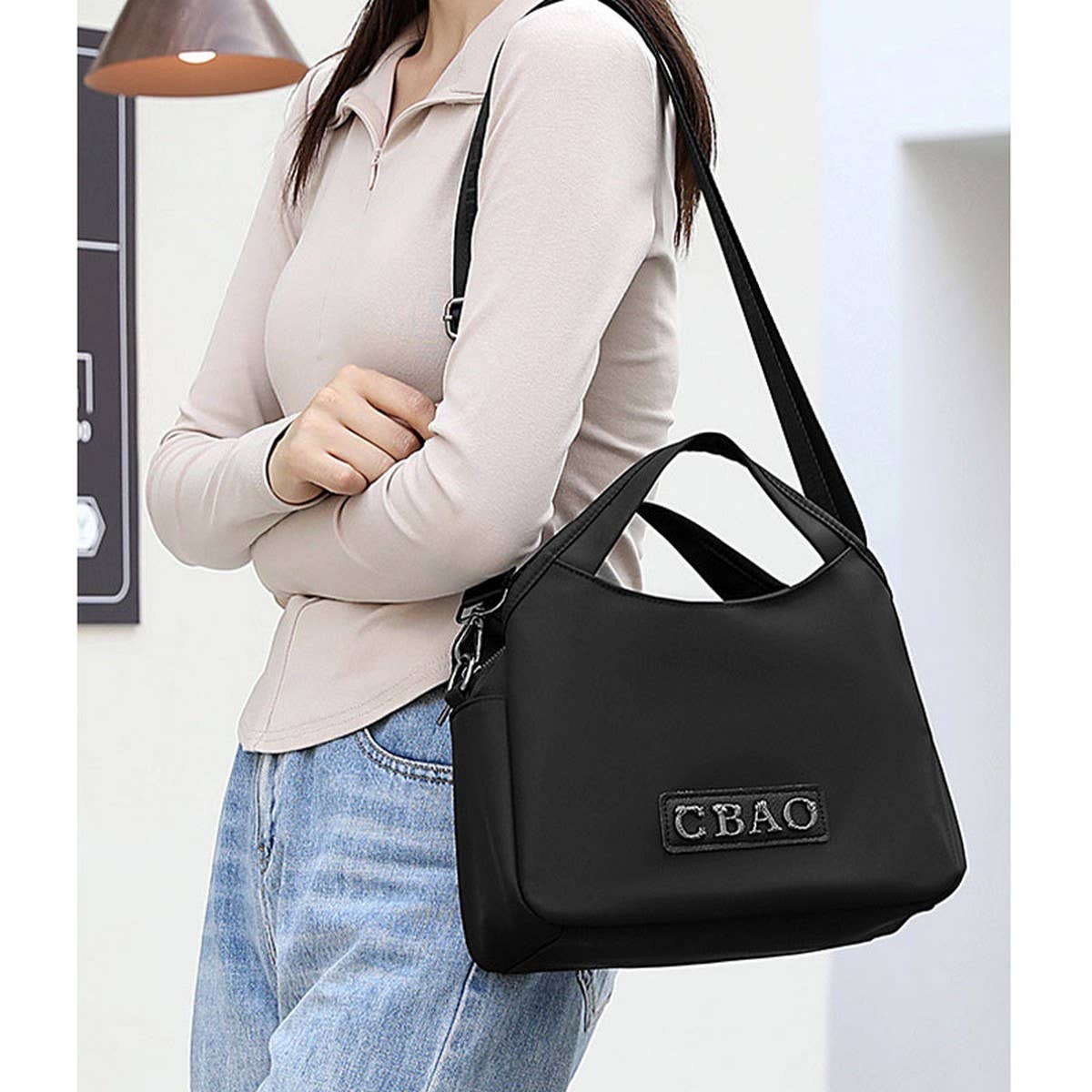 WATERPROOF OXFORD CLOTH SHOULDER MESSENGER BAG