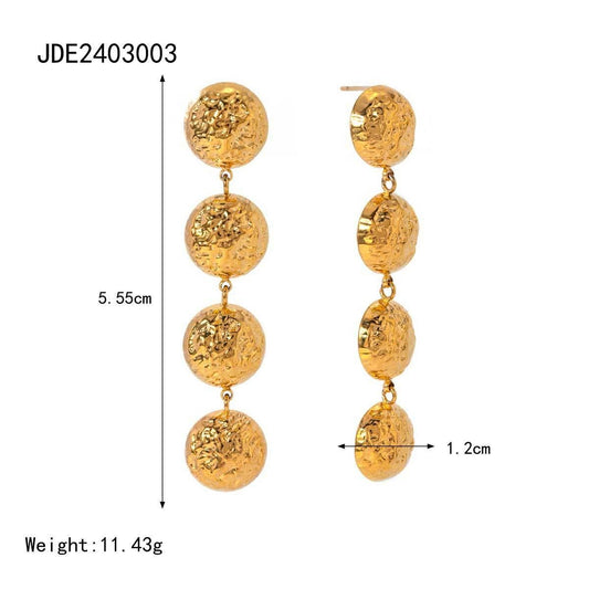 NICHE TEMPERAMENT HAMMER EARRINGS_CWAJE1799