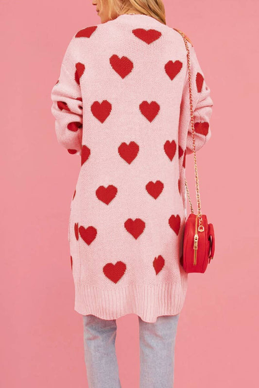 CWOCAL1822_AUTUMN WINTER LOVE LONG SLEEVE SWEATER CARDIGAN