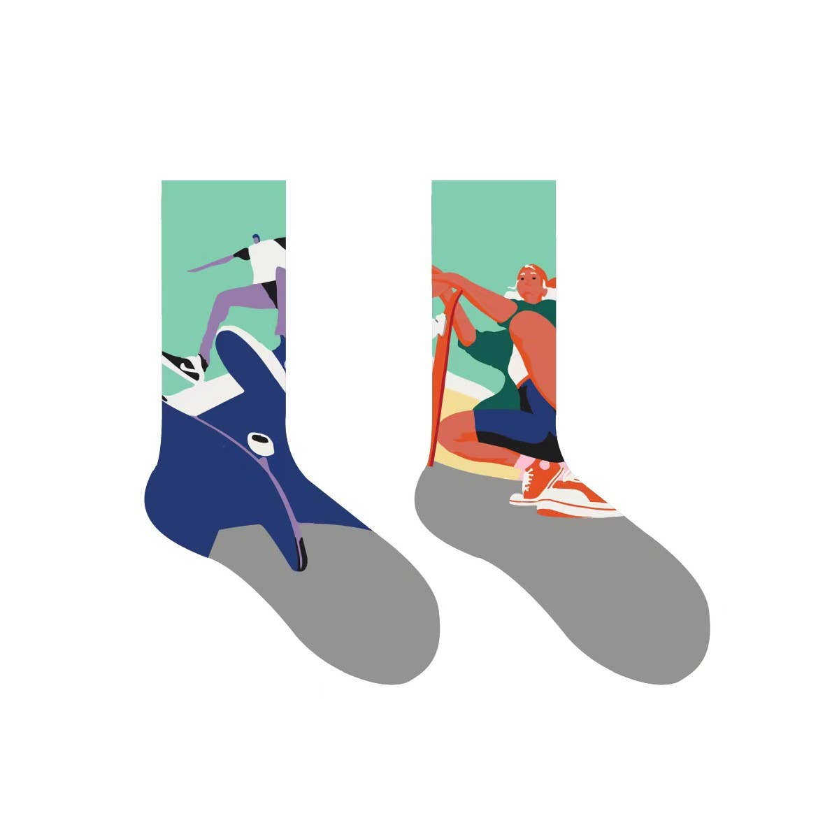 CASUAL ALL-MATCH MID-CALF SOCKS_CWMS1010