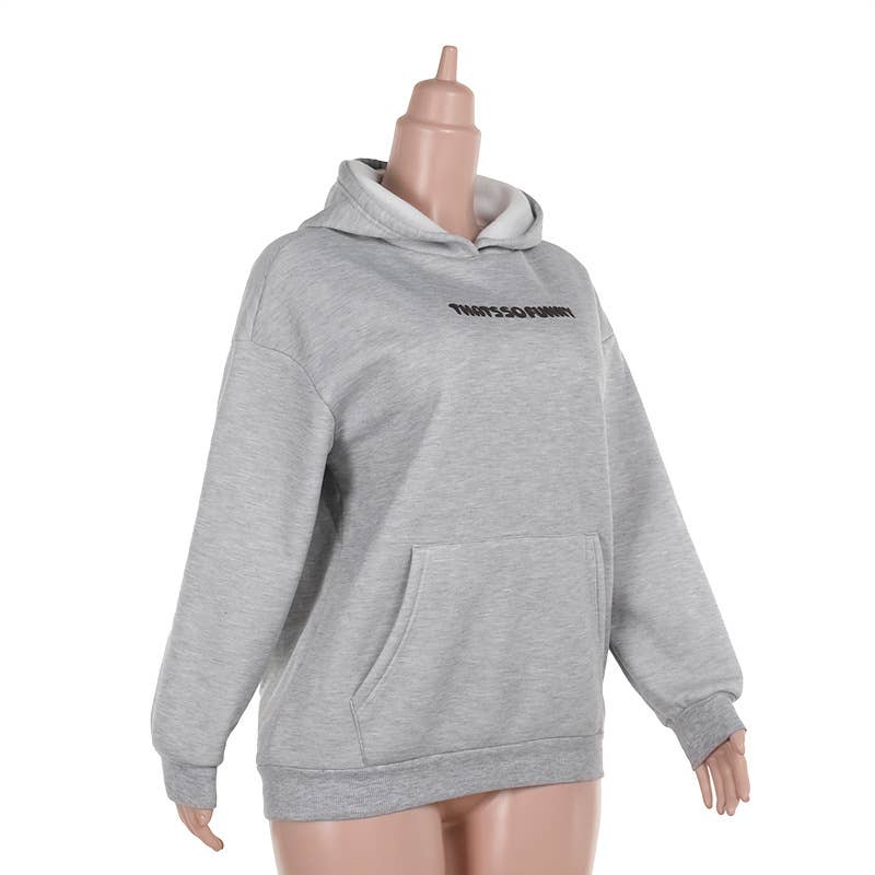 CASUAL PRINT HOODIE WITH FLEECE PULLOVER HOODIE