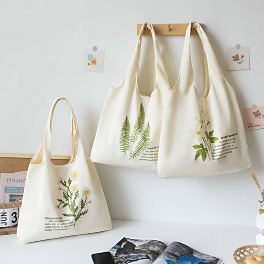 Vintage Canvas Shoulder Tote Bag for School_CWAB5622