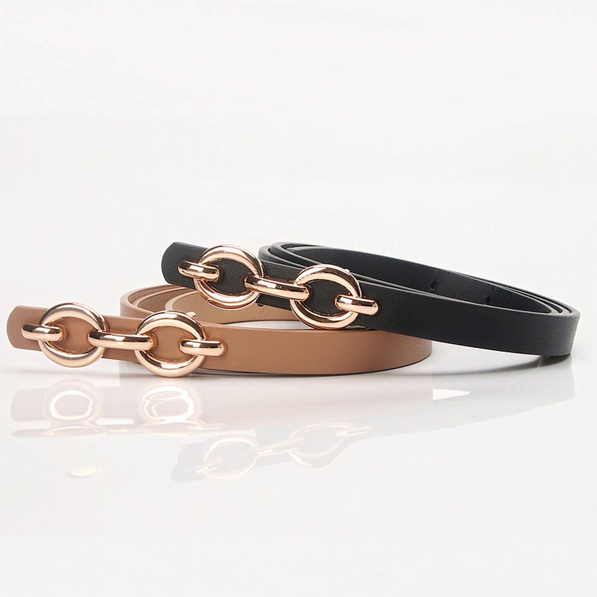CLASSIC SIMPLE CHAIN BELT BUCKLES THIN BELTS_CWABE0397