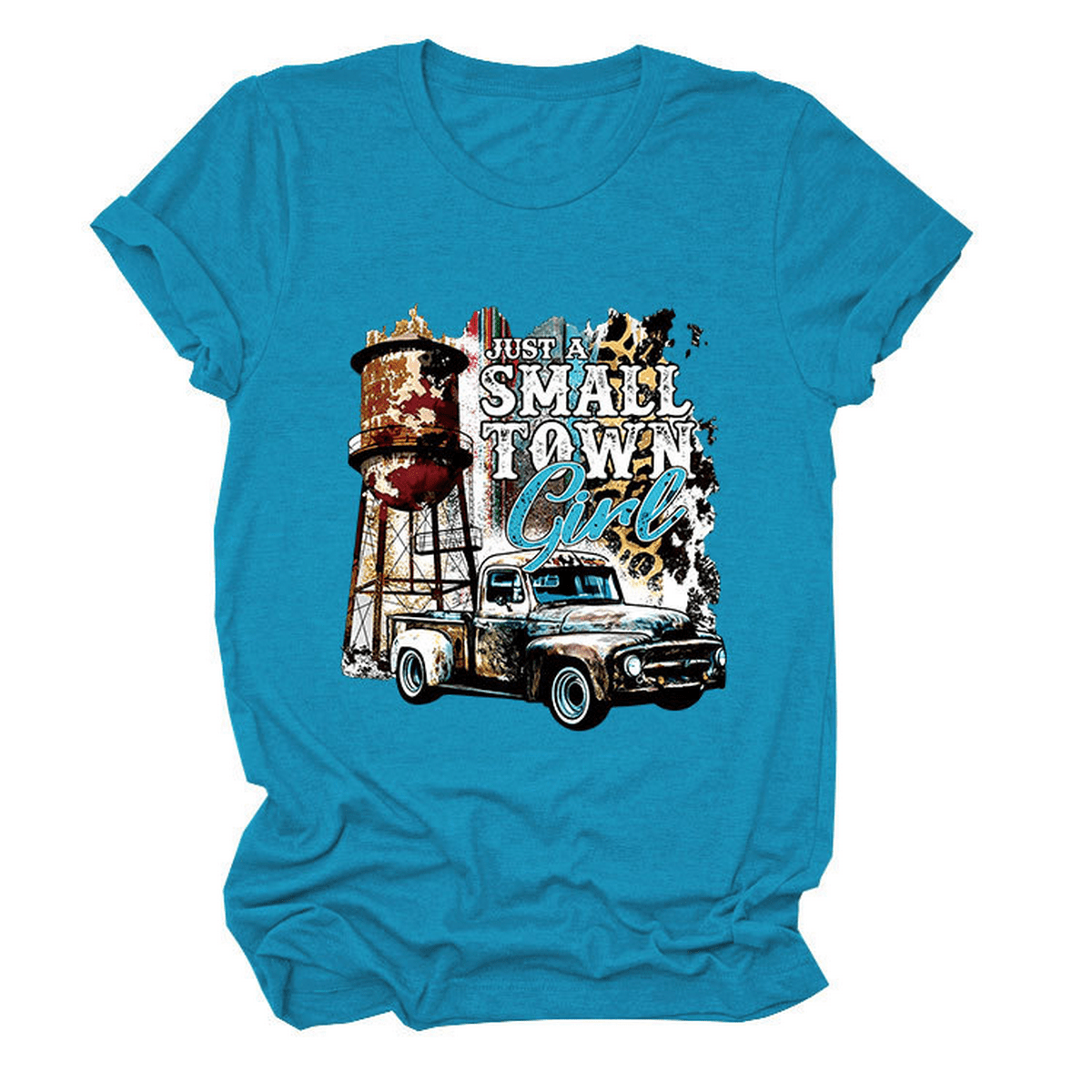 Just a Small Town Girl Print T-Shirt – Loose Fit_CWTTS1525