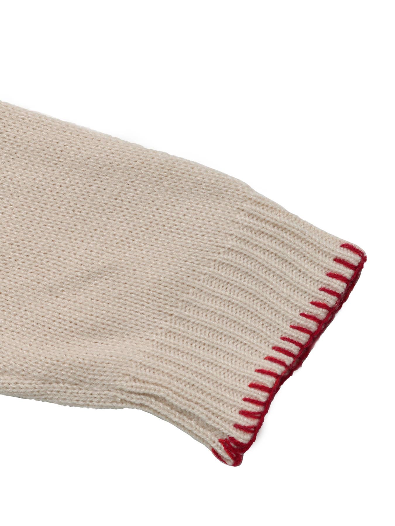 Color-blocking jacquard round-neck sweater